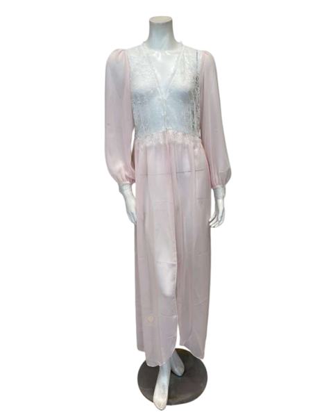 Oh! Zuza V18 Blush Pink and Lace Robe Myselflingerie.com