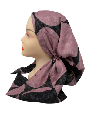 Ahead Mauve Pulse Point Versatile Style Long Tails Open Back Pre-Tied Bandanna
