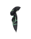 Lizi Headwear IB-C-26605 Black/Green Soft Bloom Adjustable Pre-Tied Bandanna with Velvet Grip Myselflingerie.com