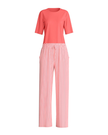 Calida 14958+29078 14958+29078 Rose of Sharon Favourites Short Sleeve & Long Pants Cotton Pajamas Set Myselflingerie.com