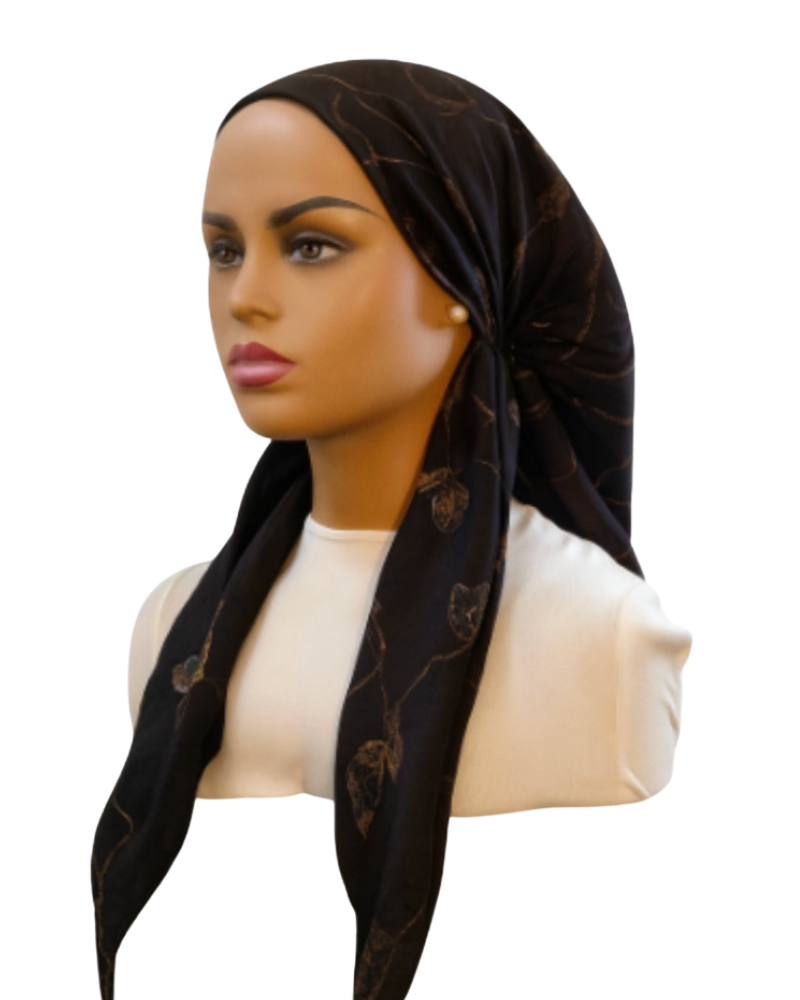 Ahead P2828 Black Multi Reverie Classic Fit Pre-Tied Bandanna