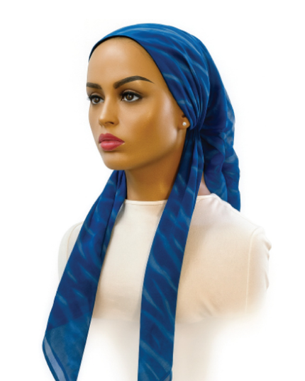 Ahead P2771 Dazzling Blue Mirage Classic Fit Pre-Tied Bandanna Myselflingerie.com