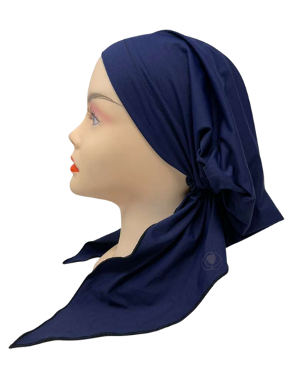 Triple Up BS Solid Blue #1 Pre-Tied Swim Bandanna Myselflingerie.com