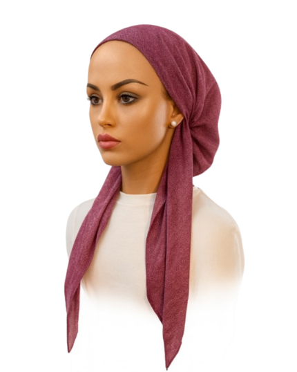 Ahead VT2705 Lavender Wovara Solid Versatile Style Long Tails Open Back Pre-Tied Bandanna