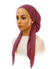 Ahead IT2705 Lavender Wovara Solid Israeli Style Long Tails Pre-Tied Bandanna Myselflingerie.com