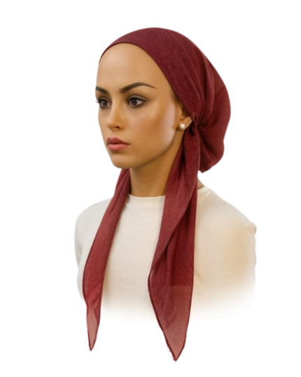 Ahead VT2705 Bud Pink Wovara Solid Versatile Style Long Tails Open Back Pre-Tied Bandanna