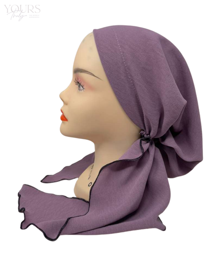 Triple Up BUL1171 Lavender Crinkle Unlined Pre-Tied Bandanna