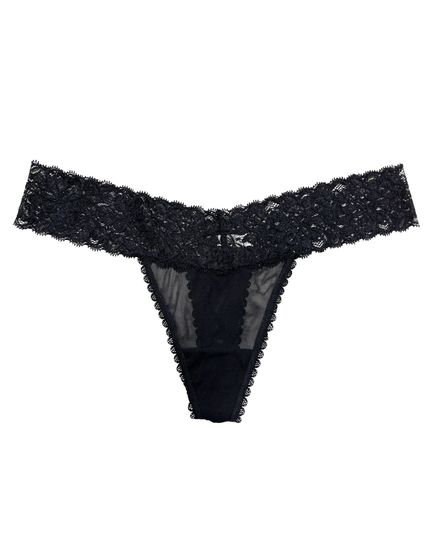 Love Libby T233 Black Mesh and Lace Classic Thong Myselflingerie.com