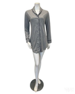 Cosabella PIMAL1898 Heather Grey/Black Pima Lusso Cotton Blend Nightshirt Myselflingerie.com