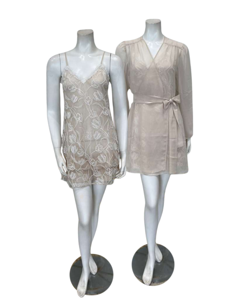 Rya Collection 1070+ 1030 Champagne Holland Chemise & Lovely Wrap Set Myselflingerie.com