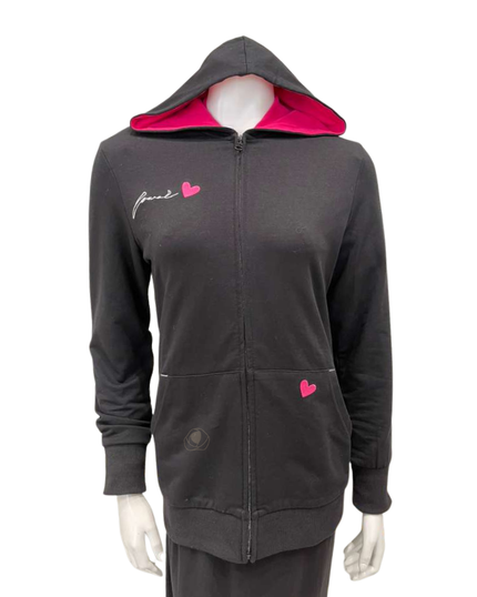 Mode Everyday SP5193 Black Laurel Pinkstitch Hoodie Myselflingerie.com
