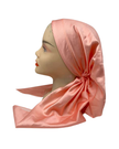 It's Younique OB-SOL-PEA Solid Peach Pre-Tied Open Back Bandanna with Velvet Grip Myselflingerie.com