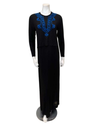 Severine Boutik Royal Blue Royal Scroll Modal Nursing Nightgown