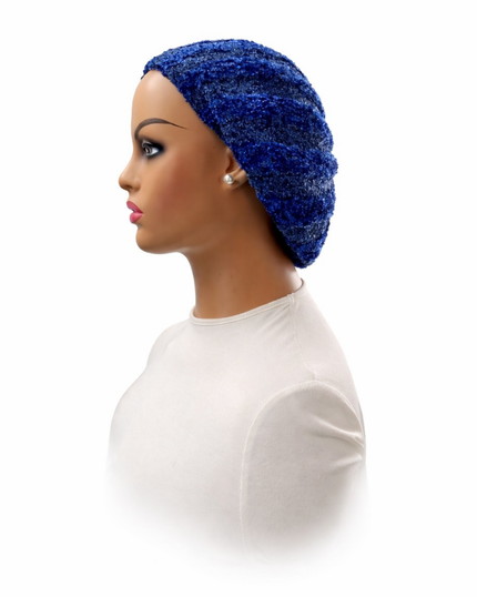 Lucy & Olivia LO7005 Bluemoon/Cobalt Raised Ribbed Lined Chenille Myselflingerie.com