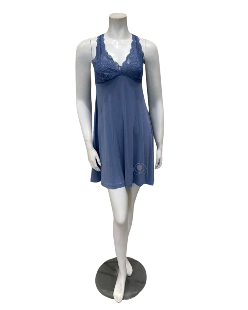 Fleur't 680 Denim Lace T-Back Short Modal Chemise Myselflingerie.com