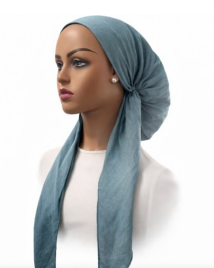 Ahead VT2910 Sage Plastrace Versatile Style Long Tails Open Back Pre-Tied Bandanna Myselflingerie.com