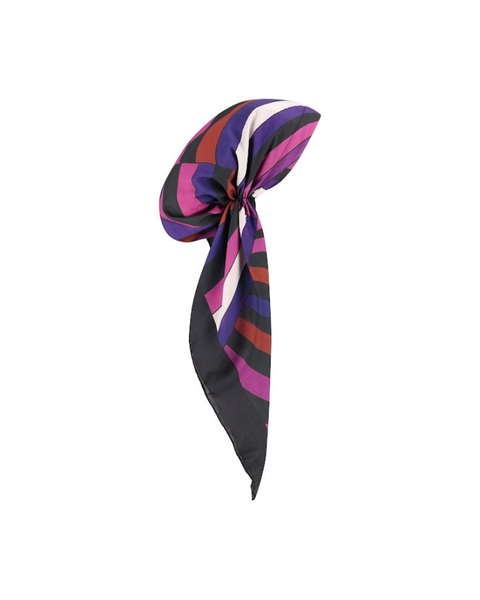 Lizi Headwear IB-TT-26602-C Black Pucci Inspired Adjustable Pre-Tied Bandanna with Velvet Grip Myselflingerie.com