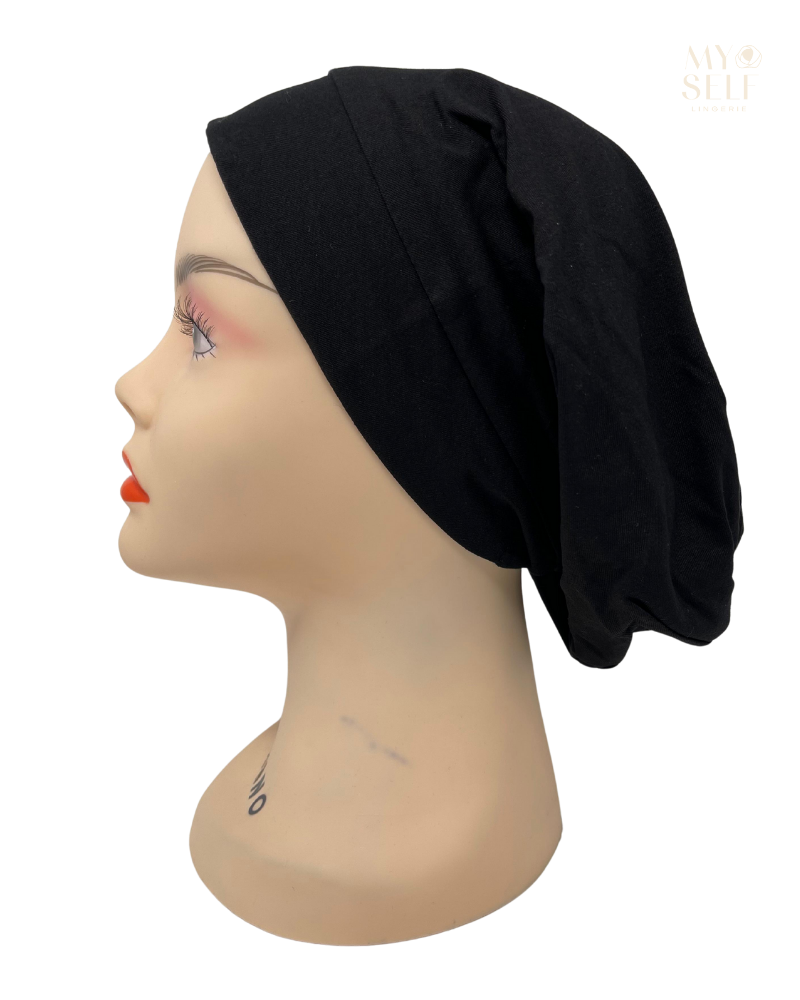 Ahead BN2755 Black Adjustable Swim Beanie Myselflingerie.com