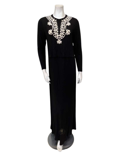 Severine Boutik 411 Taupe Royal Scroll Modal Nursing Nightgown Myselflingerie.com