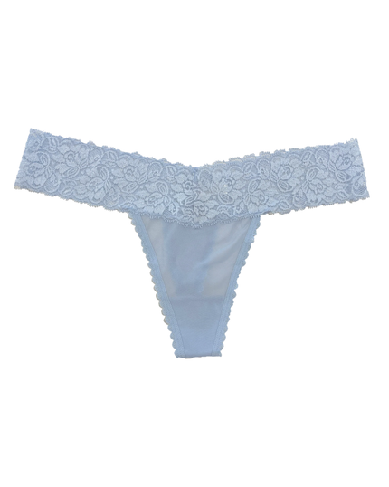 Love Libby T233 Kentucky Blue Mesh and Lace Classic Thong Myselflingerie.com