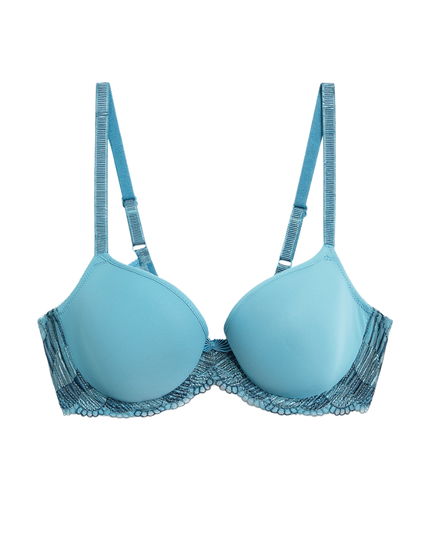 Wacoal 853117 Adriatic Blue Femme Molded Underwire Bra Myselflingerie.com