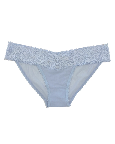 Love Libby C132 Kentucky Blue Mesh and Lace Classic Cheeky Bikini Myselflingerie.com