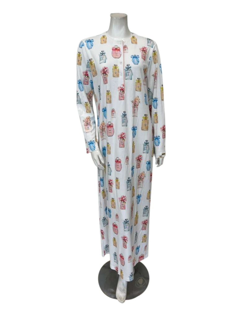 Furstenberg Perfumes & Scents Motifs Button Down Cotton Nightgown