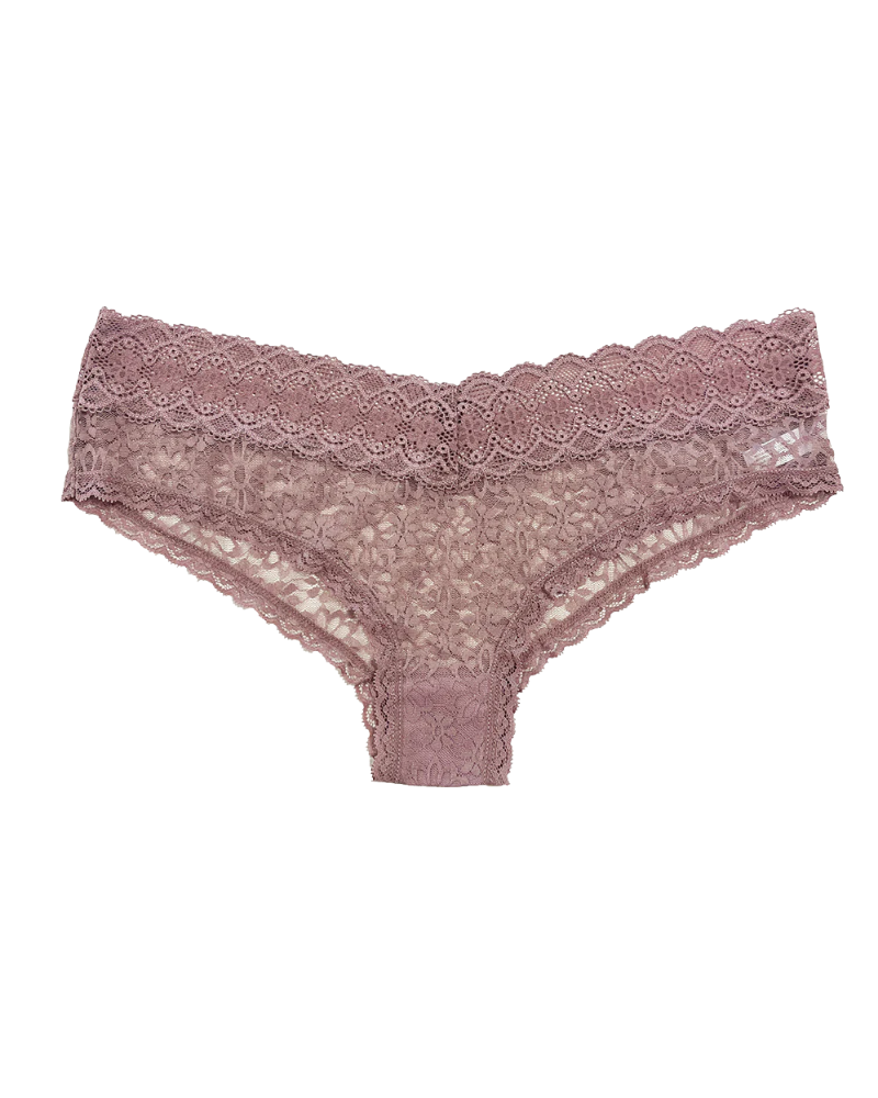 Love Libby C114 Elderberry V-Front Lace Cheeky Bikini Myselflingerie.com