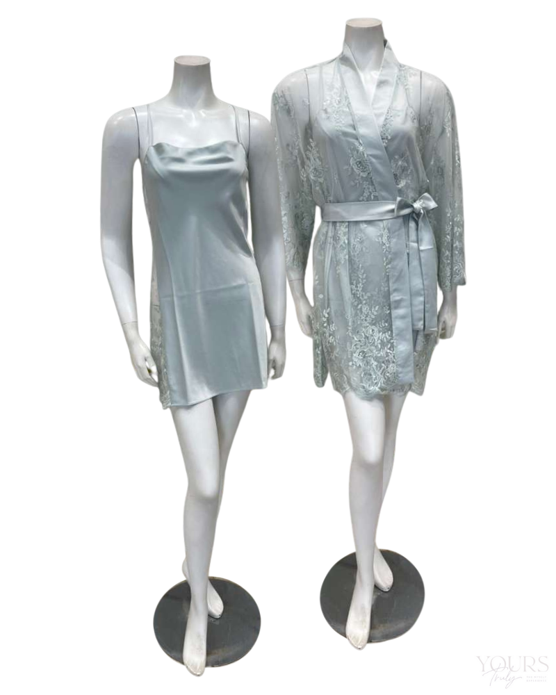 Rya Collection 207 + 197 Lagoon Darling Lace Chemise & Wrap Set Myselflingerie.com