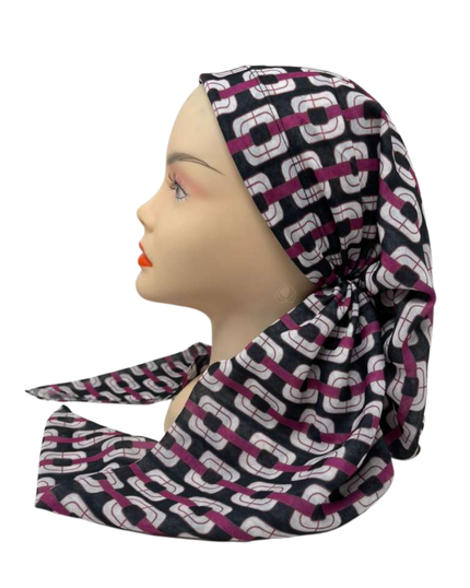 It's Younique Pink Links Pre-Tied Open Back Bandanna with Velvet Grip Myselflingerie.com
