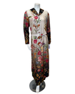 Angelice S7701 Ombre Garden Floral Flat Collar Button Down Satin Morning Robe Myselflingerie.com