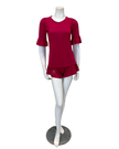 Oh! Zuza 4625 Ruby Ruffled Modal Short Sleeve & Shorts Pajamas Set Myselflingerie.com
