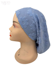 Triple Up SS1163 Light Blue Flowers Embossed Terry Sleeping Snood