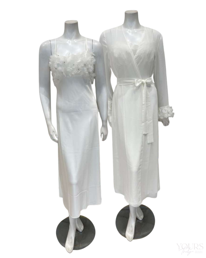 Rya Collection 1014 + 1015 Ivory Haven Gown & Robe Set Myselflingerie.com