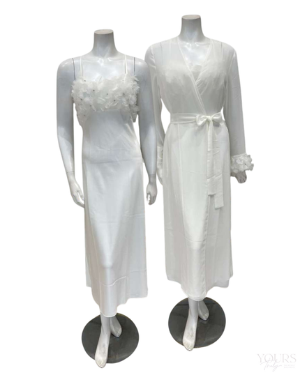 Rya Collection 1014 + 1015 Ivory Haven Gown & Robe Set Myselflingerie.com