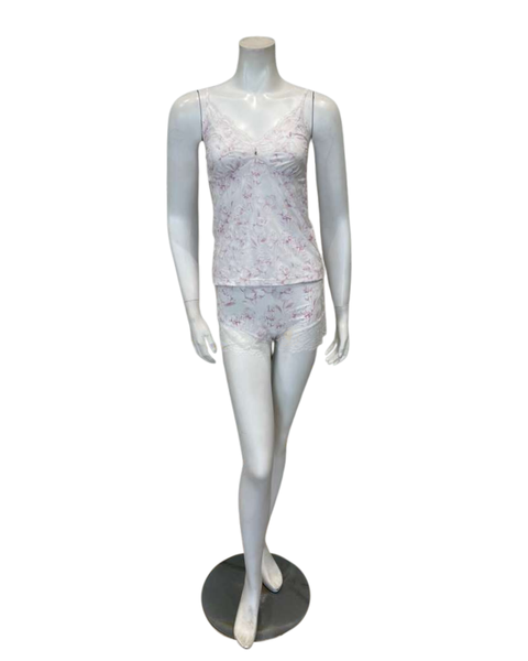 Oh! Zuza 4602 Pink Floral Print Modal Cami & Shorts Set Myselflingerie.com