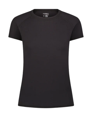 26FL803 Black Mesh Crew Neck Short Sleeve Rash Guard