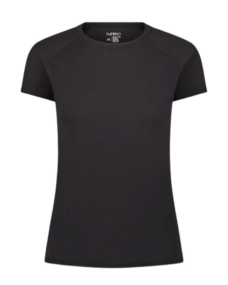 Flamingo 26FL803 Black Mesh Crew Neck Short Sleeve Rash Guard Myselflingerie.com