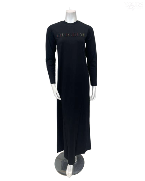 The Star Story 12-828 Black Original Pull On Cotton Blend Teen Nightgown Myselflingerie.com