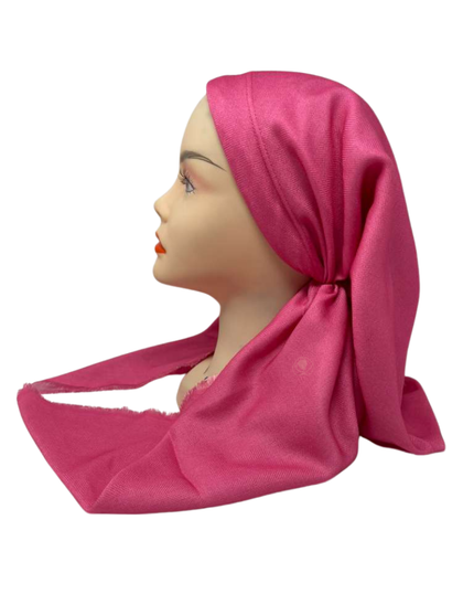 It's Younique Candy Pink Herringbone Pre-Tied Open Back Bandanna with Velvet Grip Myselflingerie.com