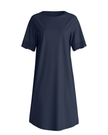 Calida 33509 #488 Peacoat Blue Favourites Tiles Cotton Blend Nightshirt Myselflingerie.com
