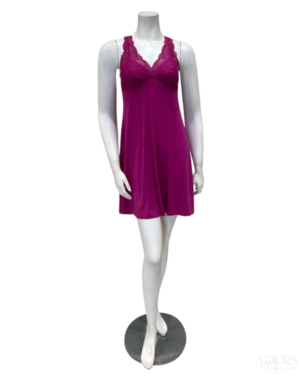 Fleur't 680 Passion Fruit Lace T-Back Short Modal Chemise Myselflingerie.com