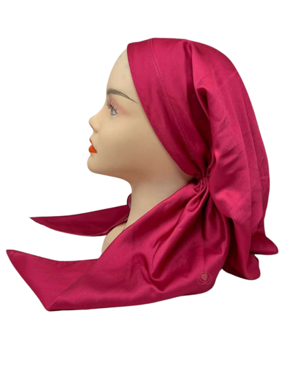 It's Younique OB-SOL-HP Solid Hot Pink Pre-Tied Open Back Bandanna with Velvet Grip Myselflingerie.com