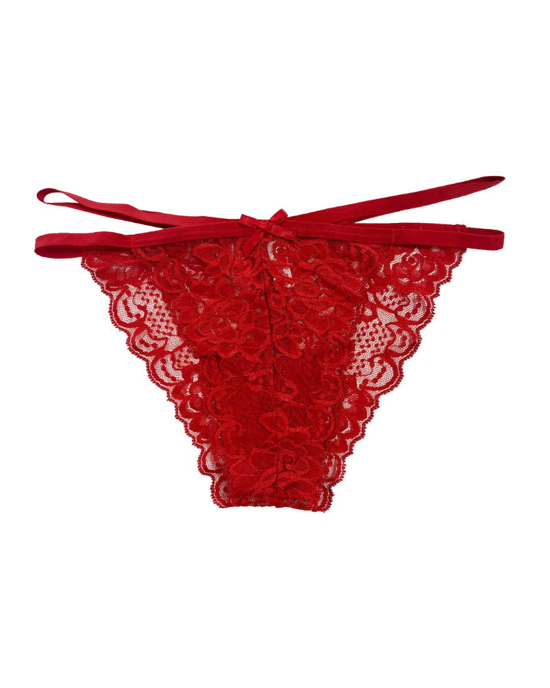 Love Libby C127 American Beauty Galloon Lace Cheeky with Elastic Straps Myselflingerie.com