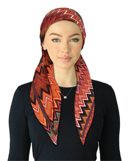 Cherie SP340A-MU Multi Chevron Adjustable Pre-Tied Open Back Bandanna Myselflingerie.com