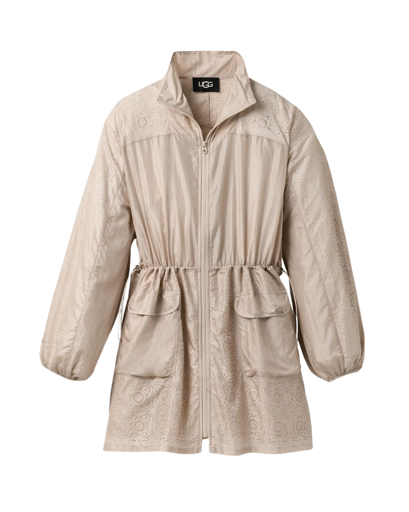 UGG 1175128 Bluff Kynlee Zip Front 3/4 Length Raincoat Myselflingerie.com