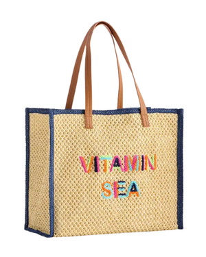 ShiraLeah Vitamin Sea Natural Beach Tote Bag