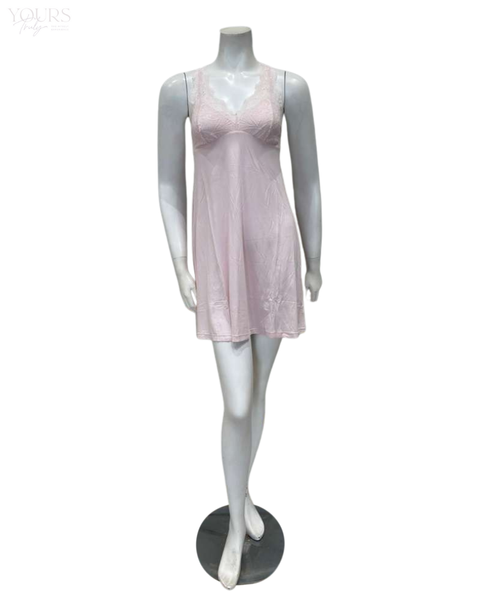 Fleur't 630 Peonies Lace T-Back Short Modal Chemise Myselflingerie.com