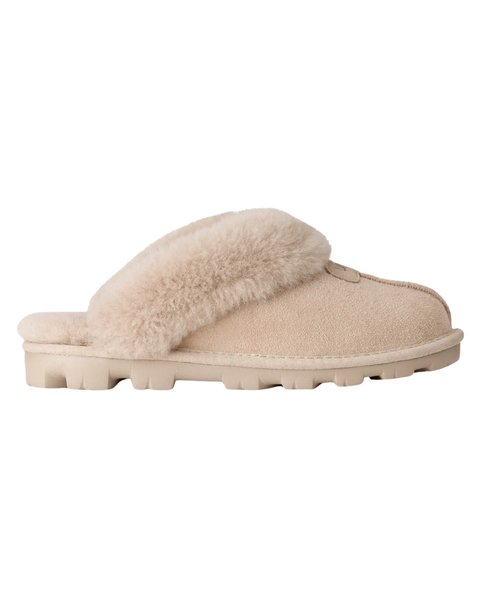 UGG Moonlight Coquette Clog Suede Slippers with Fur Trim Myselflingerie.com