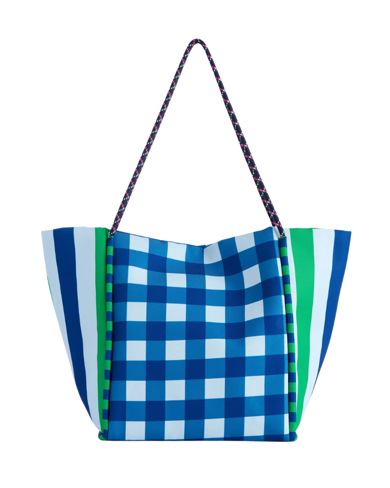 ShiraLeah Navy Samba Beach Tote Bag
